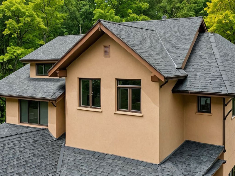 new siding and windows on multi-story home