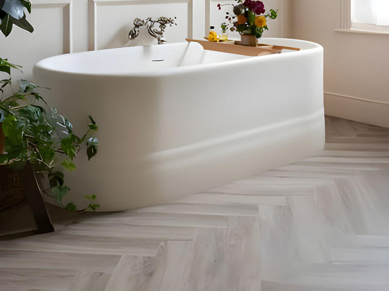 bathroom flooring install